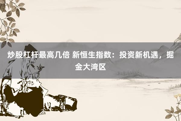 炒股杠杆最高几倍 新恒生指数：投资新机遇，掘金大湾区