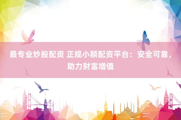 最专业炒股配资 正规小额配资平台：安全可靠，助力财富增值