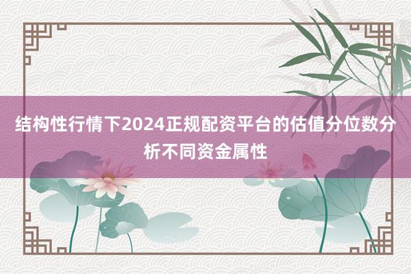 结构性行情下2024正规配资平台的估值分位数分析不同资金属性