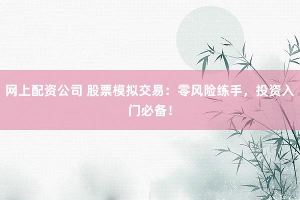 网上配资公司 股票模拟交易：零风险练手，投资入门必备！